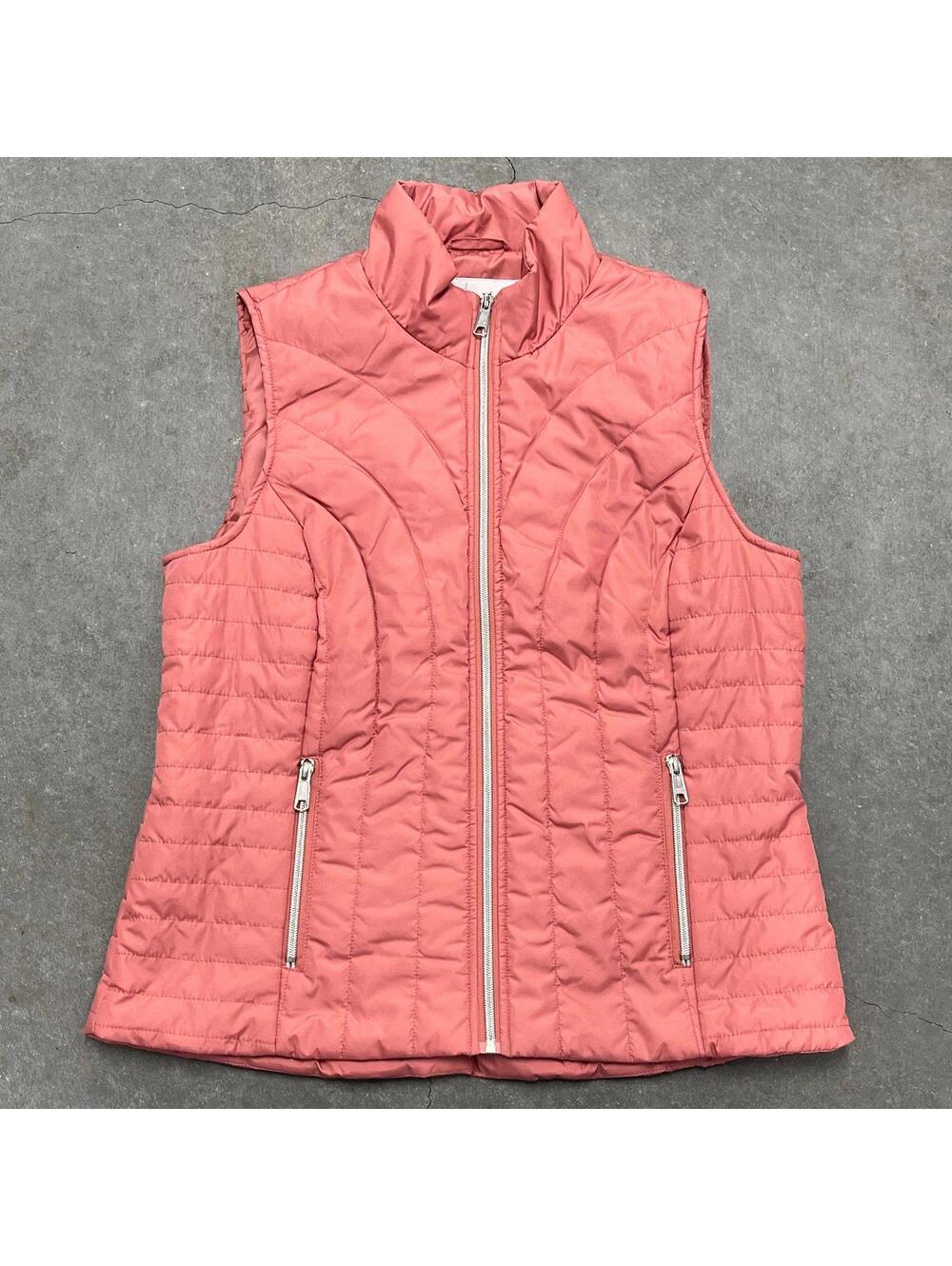 Black Rivet Pink Puffer Vest